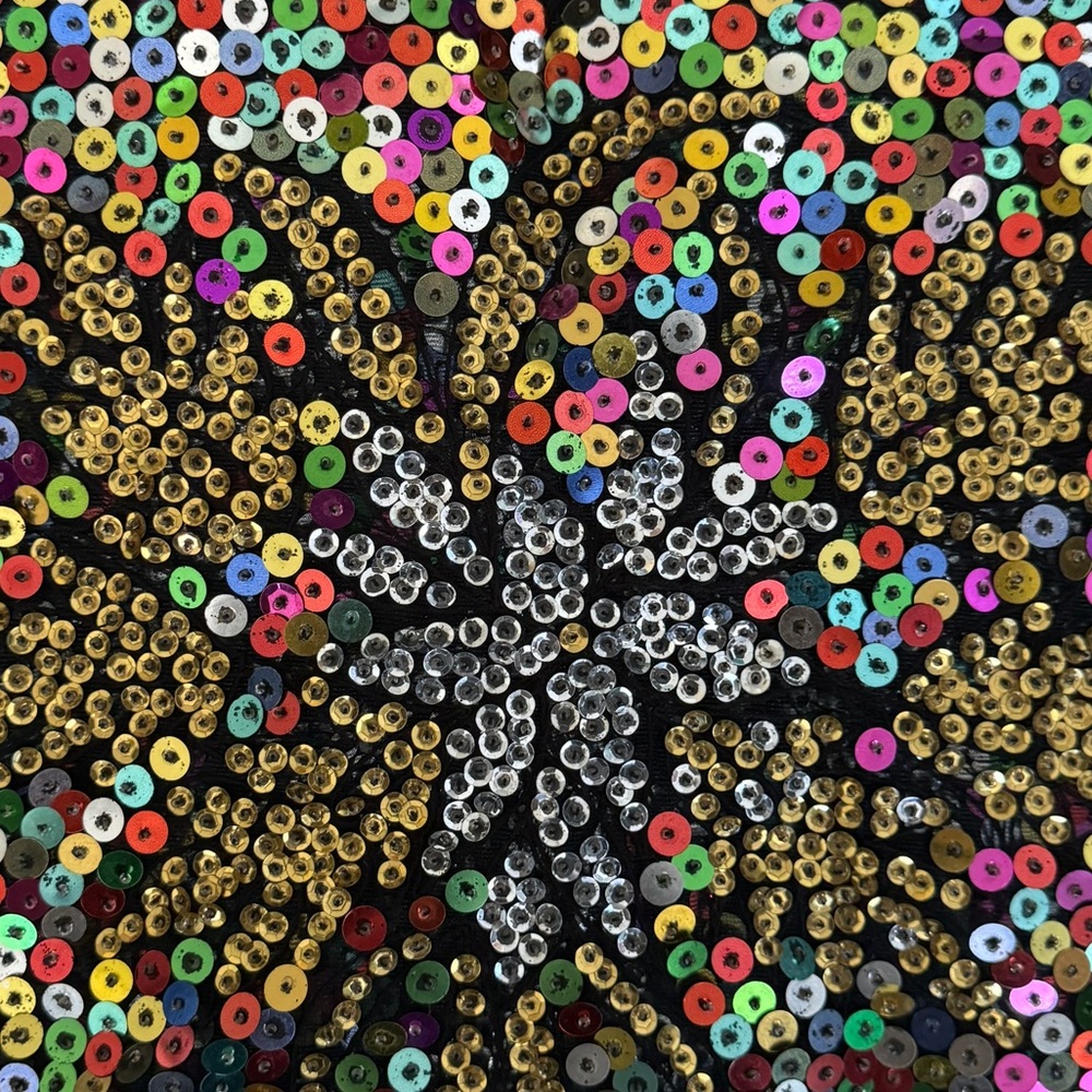 Multicolored Sequined Philippine-Made Shawl